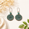 Patina Filigree Disc Earrings