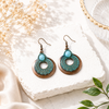 Turquoise Sun Medallion Earrings