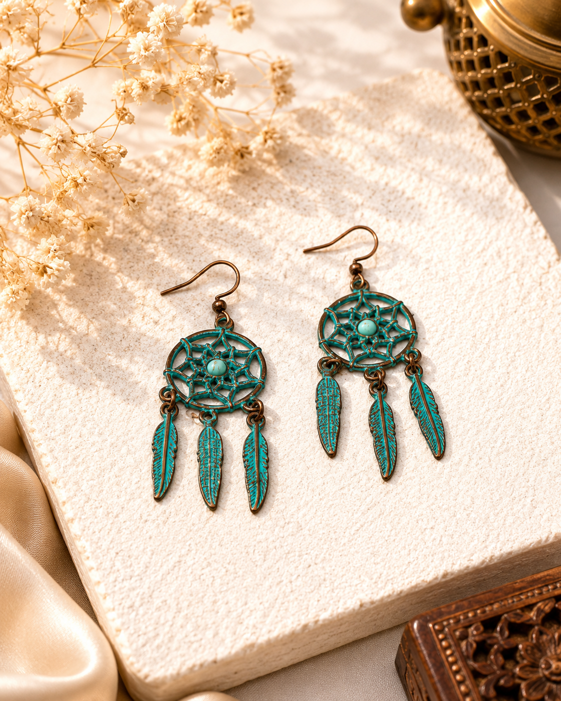 Dreamcatcher Feather Earrings
