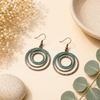 Turquoise Concentric Hoop Earrings